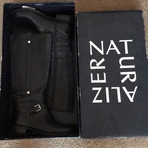 Naturalizer Jango Black Riding Boots